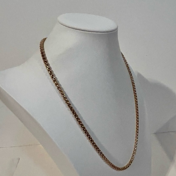 NWT Toscana Italiana Rose Gold Bronze Tone Necklace 23" - Picture 2 of 5